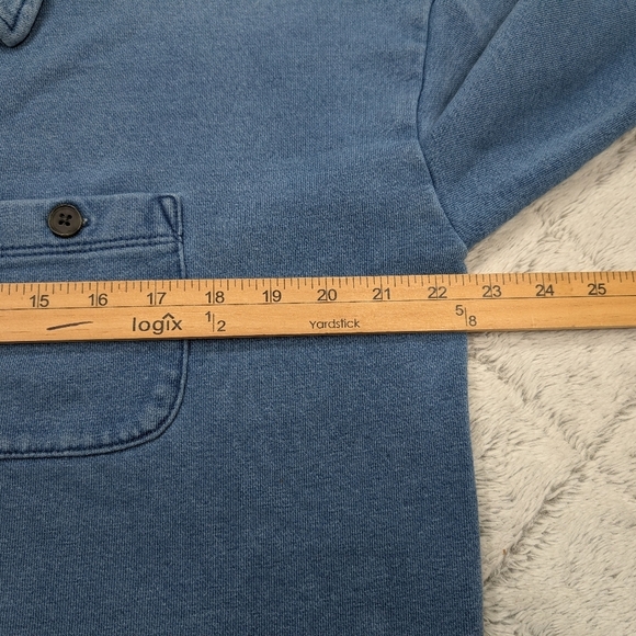 Madewell Jacket Womens M Blue Indigo Terry Shirt Shaket French Terry Chore - Picture 5 of 8